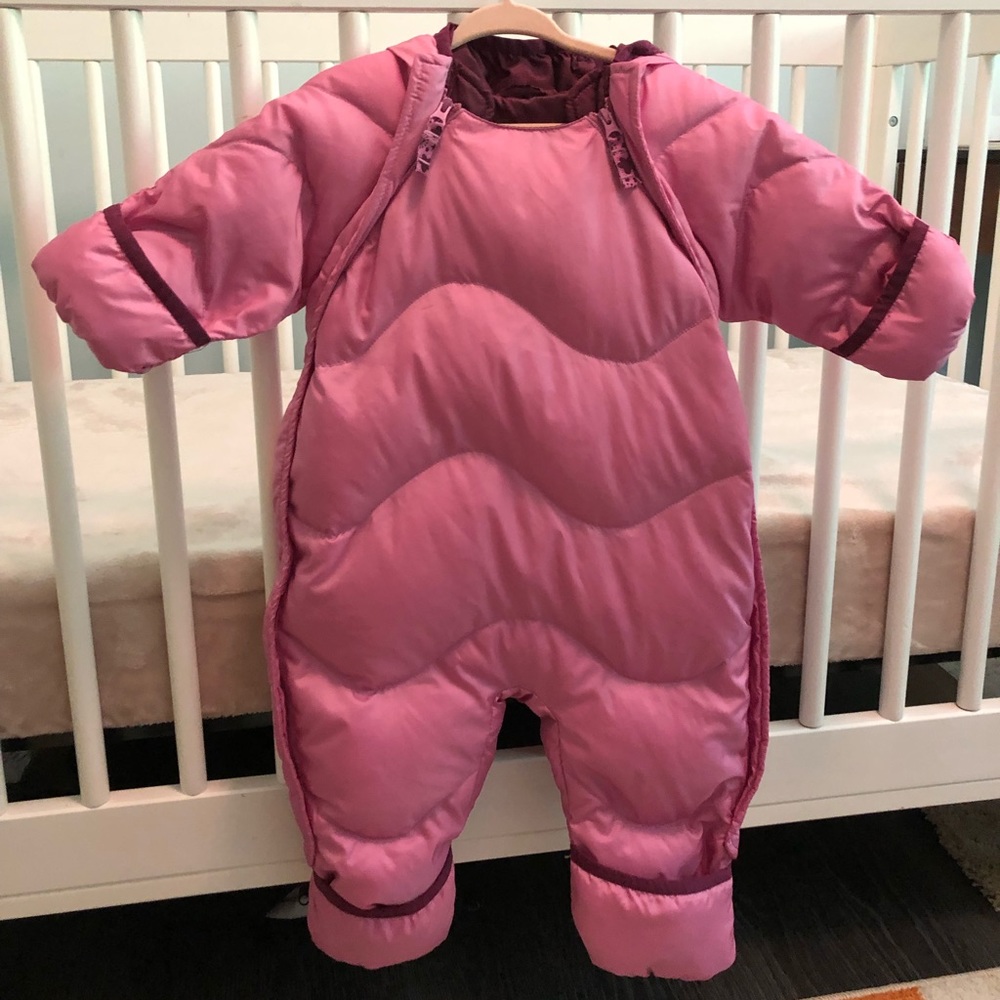 REI Pink Baby Bunting Snowsuit 6+ months EUC
